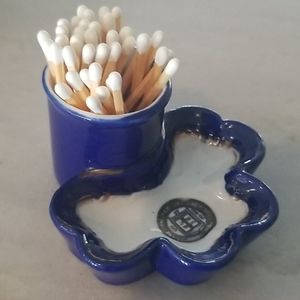 DELFT BLUE Antique Vtg Match Holder With Strike